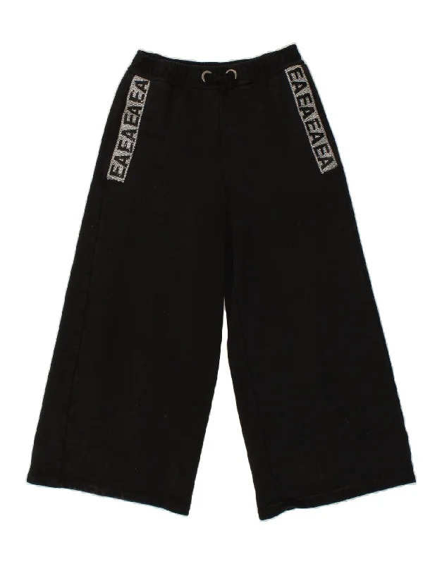 EMPORIO ARMANI Girls Graphic Tracksuit Trousers 13-14 Years  Black