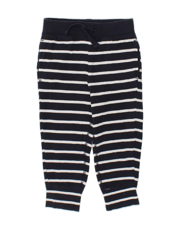 GAP Baby Boys Joggers Tracksuit Trousers 18-24 Months Navy Blue Striped