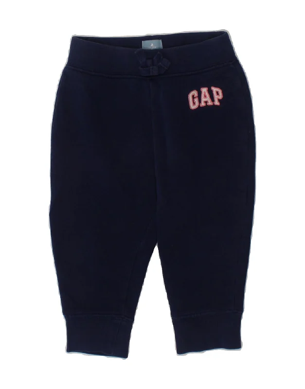 GAP Baby Girls Joggers Tracksuit Trousers 12-18 Months  Navy Blue Cotton