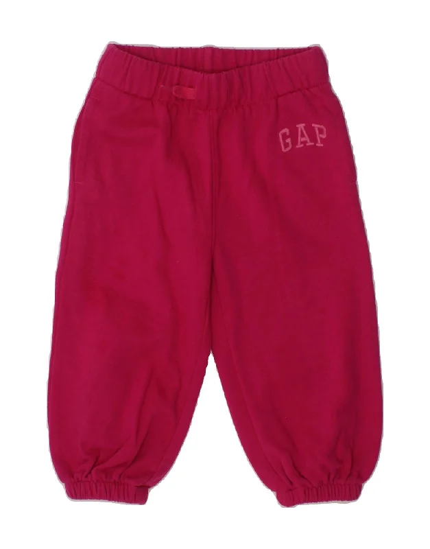 GAP Baby Girls Joggers Tracksuit Trousers 18-24 Months  Pink Cotton
