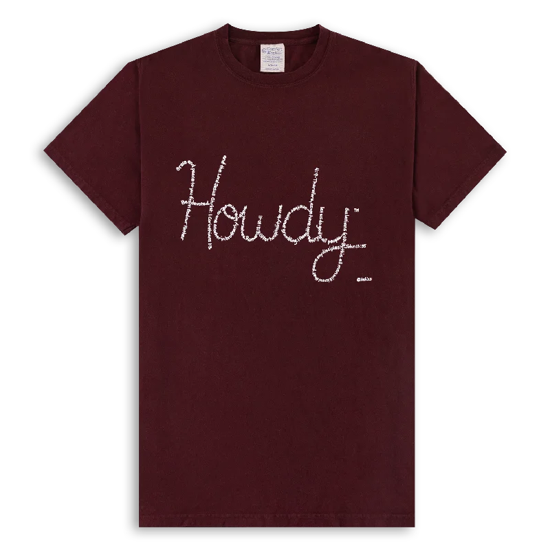Men's Shirts with Wrinkle-Resistant FabricHowdy Scripture T-Shirt