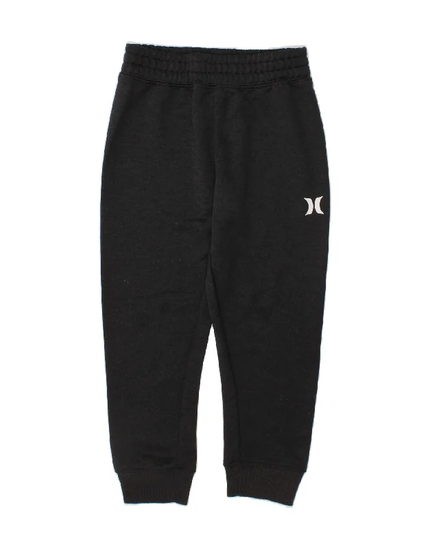 HURLEY Boys Tracksuit Trousers Joggers 4-5 Years Black