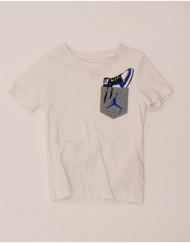 Men's Shirts with Patchwork PatternsJORDAN Boys Graphic T-Shirt Top 4-5 Years Small White Cotton Men's Shirts with Patchwork PatternsJORDAN Boys Graphic T-Shirt Top 4-5 Years Small White Cotton