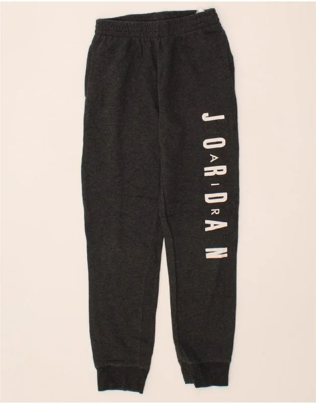 JORDAN Boys Graphic Tracksuit Trousers Joggers 12-13 Years Large  Grey