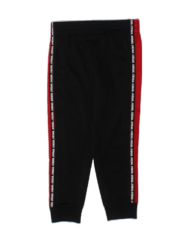 JORDAN Boys Graphic Tracksuit Trousers Joggers 3-4 Years XS Black