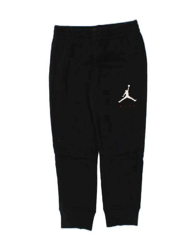 JORDAN Boys Tracksuit Trousers Joggers 4-5 Years Small Black