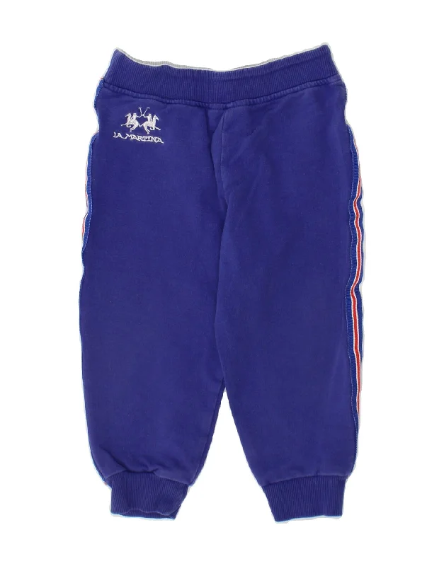 LA MARTINA Baby Boys Graphic Joggers Tracksuit Trousers 9-12 Months Blue