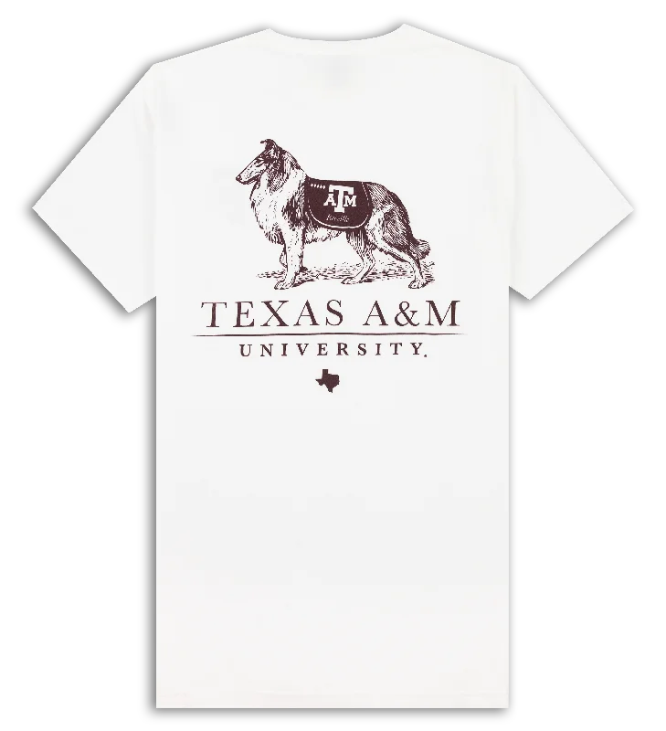 Men's Shirts with Contrast CollarsTexas A&M University Lady Reveille White T-Shirt