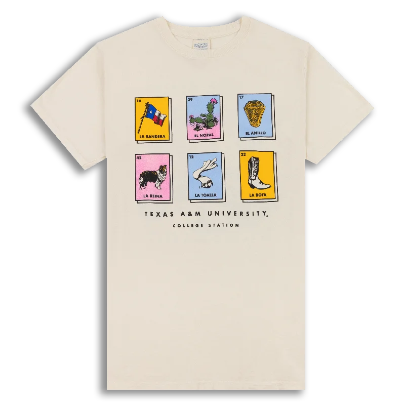 Men's Shirts with Asymmetrical HemlinesTexas A&M University Loteria T-Shirt
