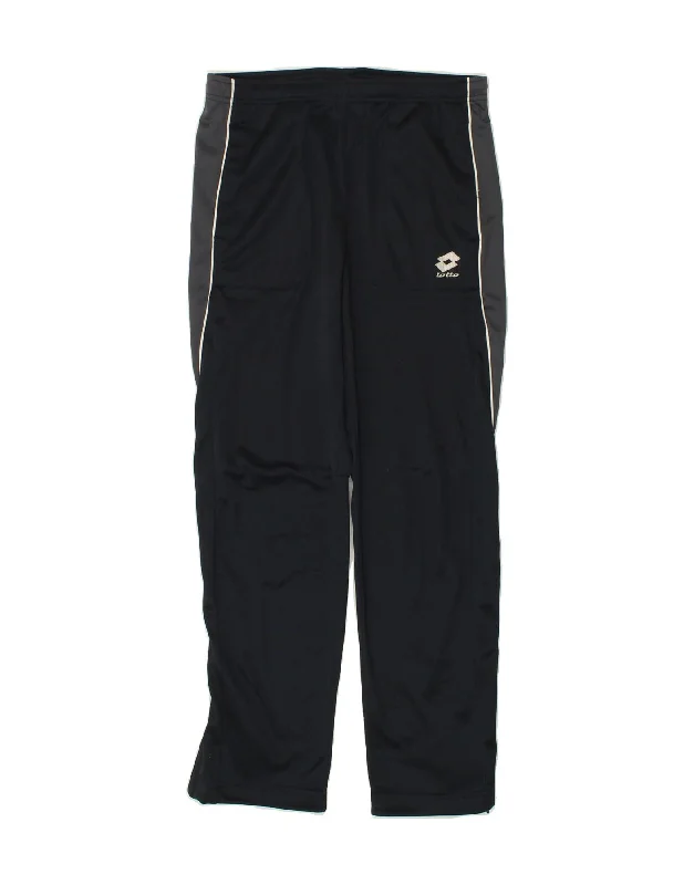 LOTTO Girls Tracksuit Trousers 13-14 Years Large Navy Blue Colourblock