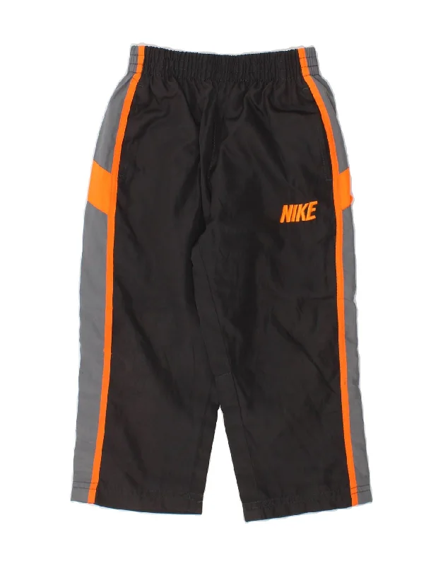 NIKE Baby Boys Graphic Tracksuit Trousers 18-24 Months Grey Colourblock