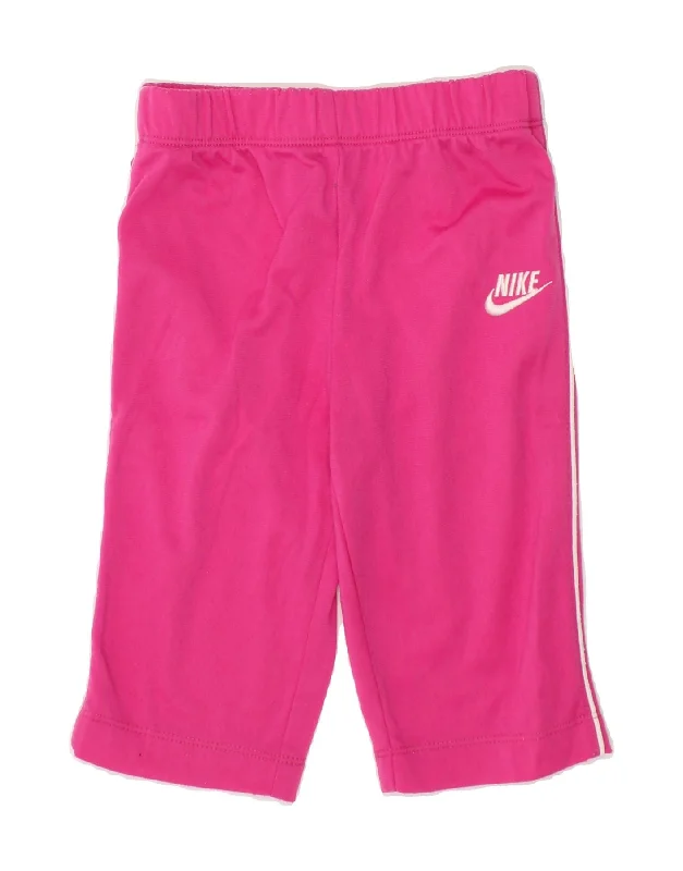 NIKE Baby Girls Tracksuit Trousers 9-12 Months Pink