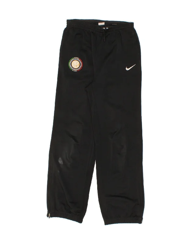 NIKE Boys Graphic Tracksuit Trousers 10-11 Years Medium Black