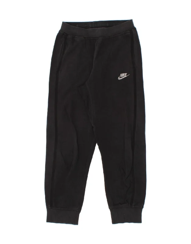 NIKE Boys Graphic Tracksuit Trousers Joggers 12-13 Years Large  Black