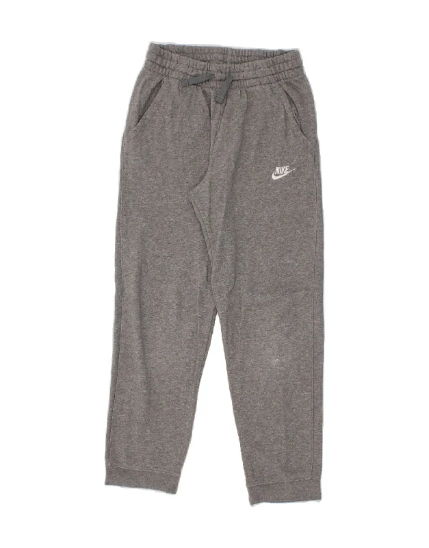 NIKE Boys Tracksuit Trousers Joggers 13-14 Years XL Grey Cotton