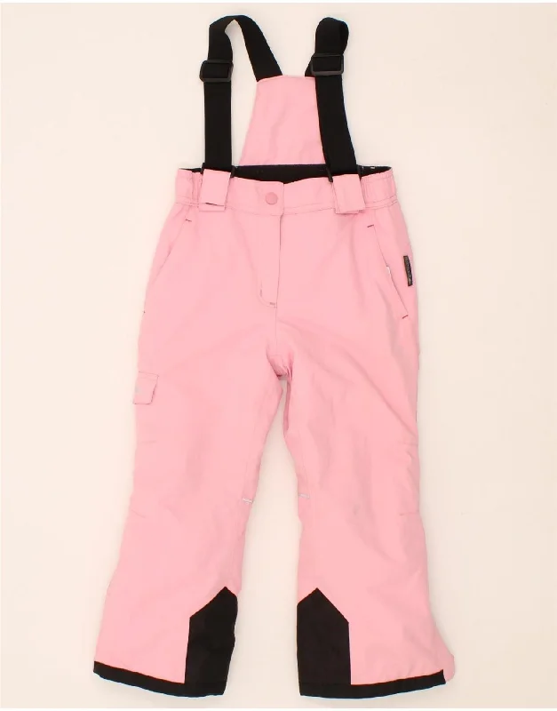 NORTHVILLE Girls Ski Trousers 7-8 Years  Pink Colourblock Nylon