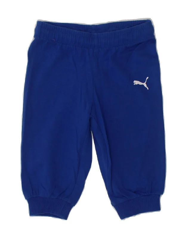PUMA Baby Boys Joggers Tracksuit Trousers 3-6 Months  Blue Cotton