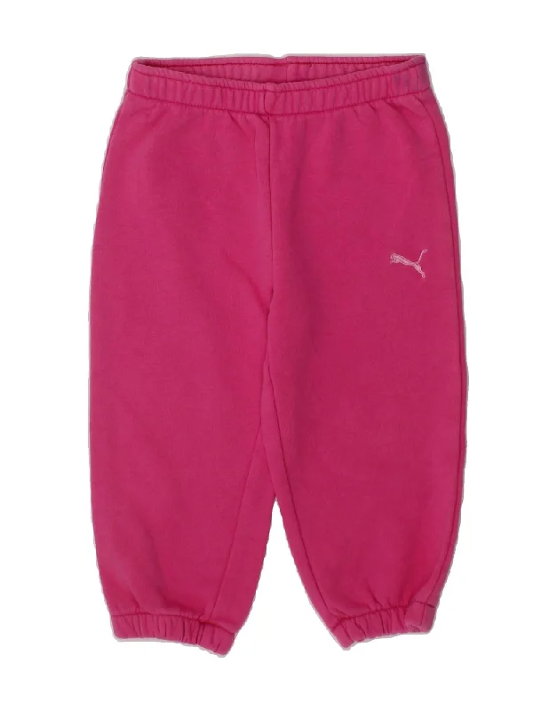 PUMA Baby Girls Joggers Tracksuit Trousers 9-12 Months  Pink