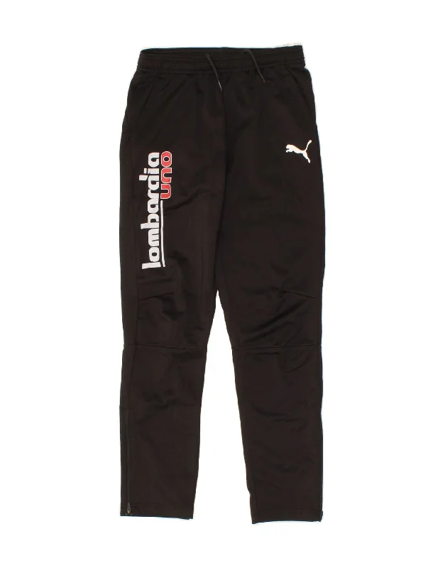 PUMA Boys Graphic Tracksuit Trousers 13-14 Years  Black Polyester
