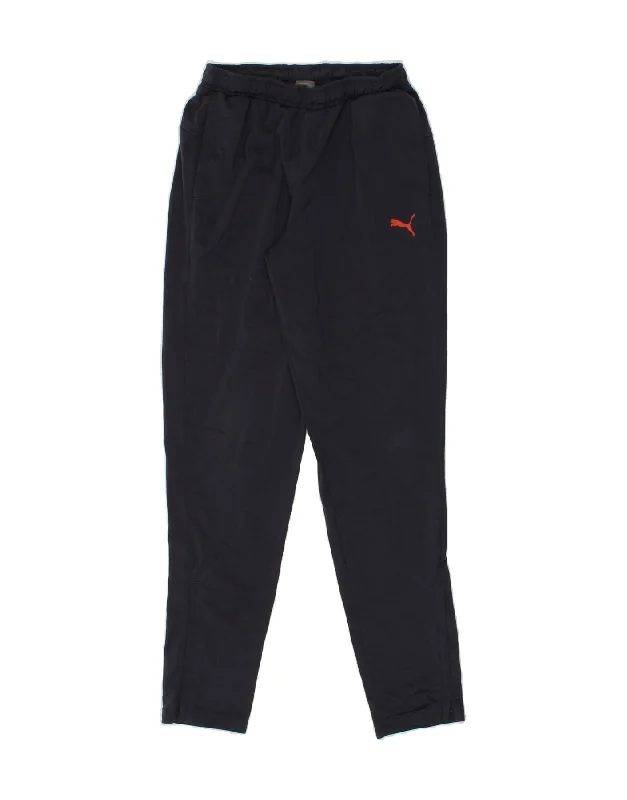 PUMA Boys Tracksuit Trousers 13-14 Years  Navy Blue Polyester