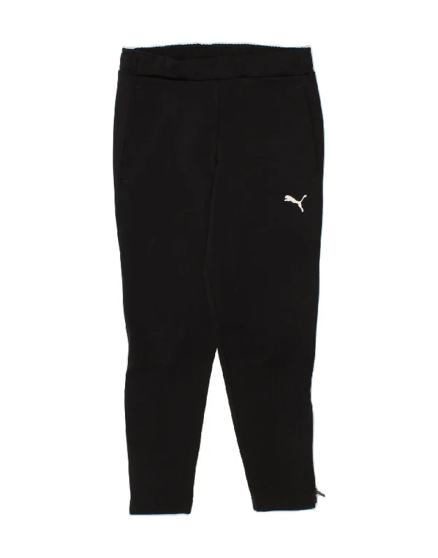 PUMA Boys Tracksuit Trousers 4-5 Years Black Polyester