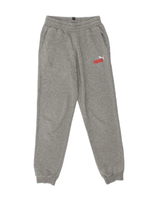 PUMA Boys Tracksuit Trousers Joggers 13-14 Years Grey