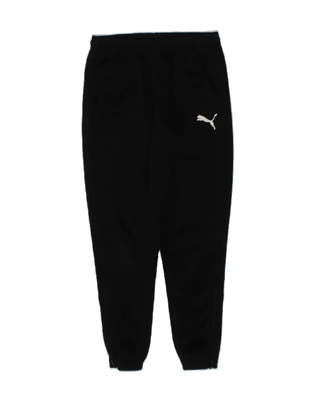 PUMA Boys Tracksuit Trousers Joggers 7-8 Years  Black Polyester