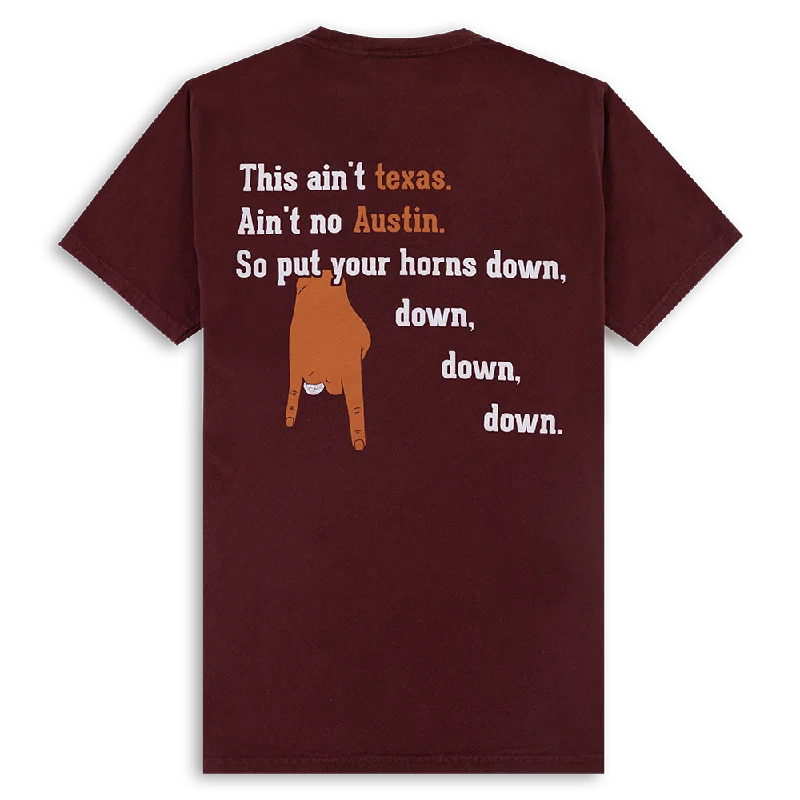 Men's Shirts with Button-Down CollarsSaw 'Em Off Put Your Horns Down Down T-Shirt