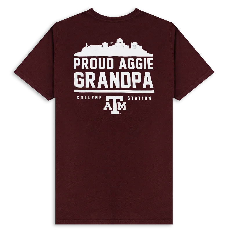 Elegant Men's Dress ShirtsTexas A&M Skyline Grandpa T-Shirt