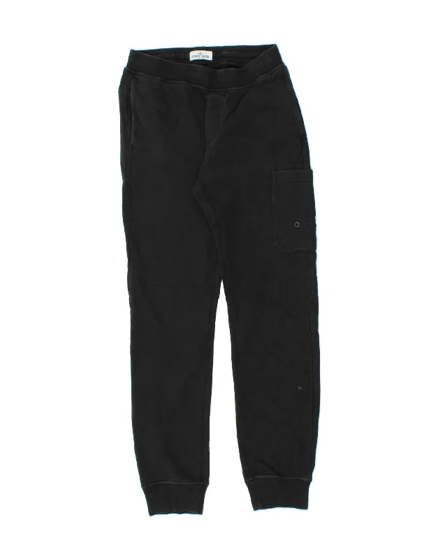 STONE ISLAND Boys Cargo Tracksuit Trousers Joggers 13-14 Years Black