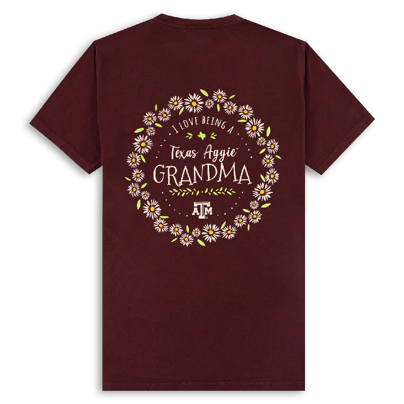 Men's Shirts with Geometric PatternsTexas A&M Aggie Daisies Grandma T-Shirt