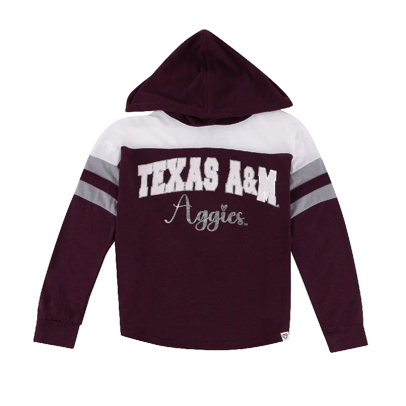 Men's Shirts with Embellished SleevesTexas A&M Aggies Girls Reflection Hooded Tee