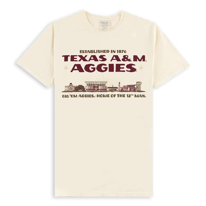 Men's Shirts with Pocket SquaresTexas A&M Home of the 12th Man Skyline T-Shirt