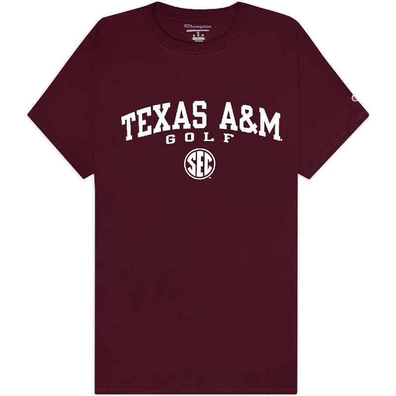 Men's Shirts with Zippered PocketsTexas A&M Champion Golf SEC T-Shirt