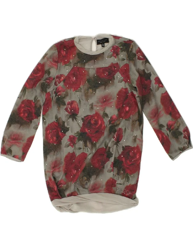 Men's Shirts with Mock NecksTWIN-SET Girls Long Sleeve T-Shirt Dress 7-8 Years Red Floral Polyester Men's Shirts with Mock NecksTWIN-SET Girls Long Sleeve T-Shirt Dress 7-8 Years Red Floral Polyester