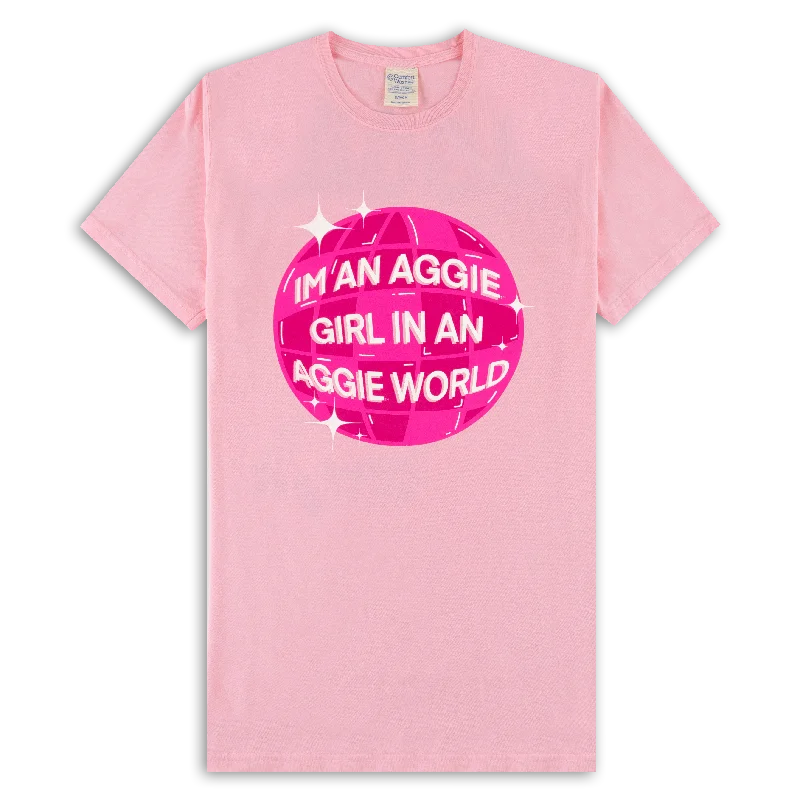 Men's Shirts with Tab CollarsTexas A&M Aggie Girl in Aggie World T-Shirt
