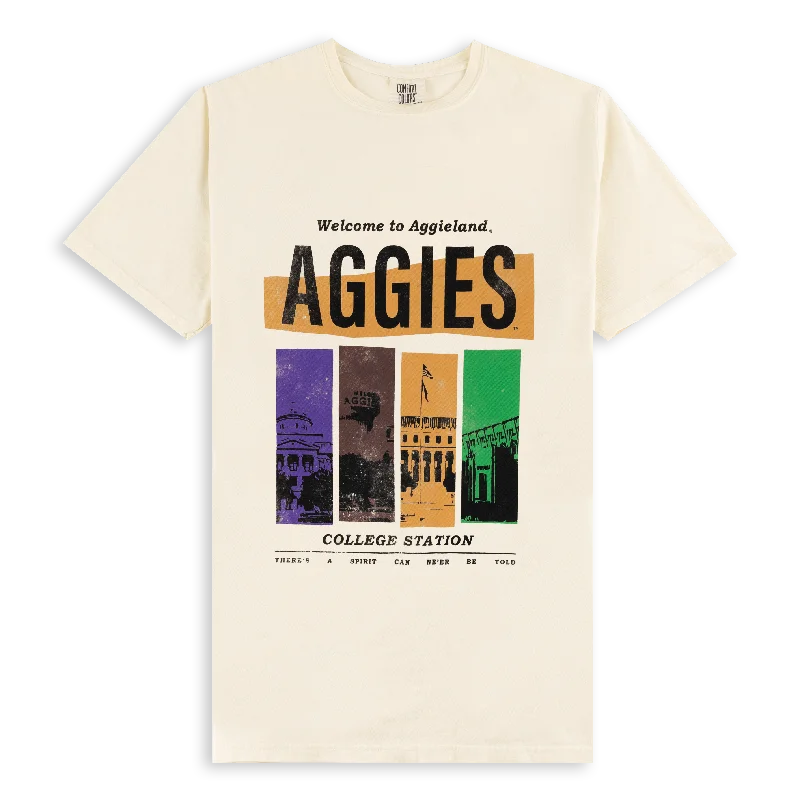 Men's Shirts with Checkered PatternsAggies Landmarks T-Shirt