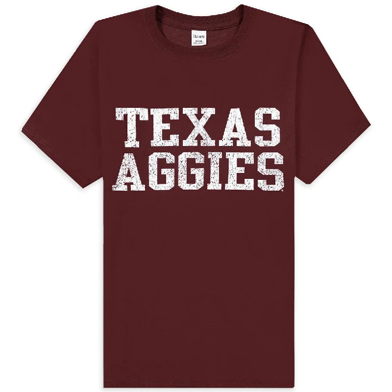 Men's Shirts for Beach OutingsBasic Maroon Texas Aggies T-Shirt