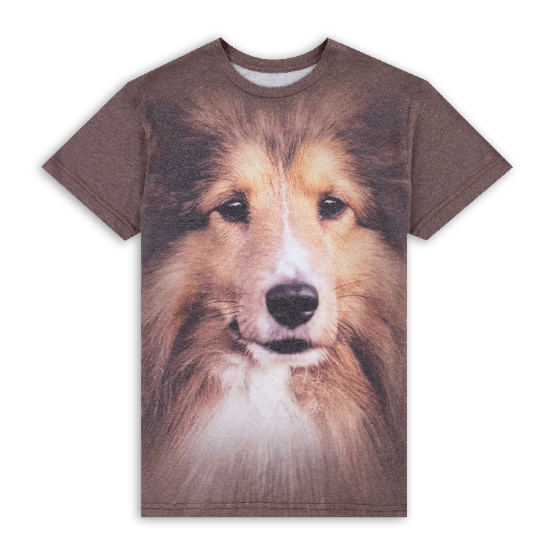 Lightweight Men's Linen ShirtsThe Big Face Collie T-Shirt