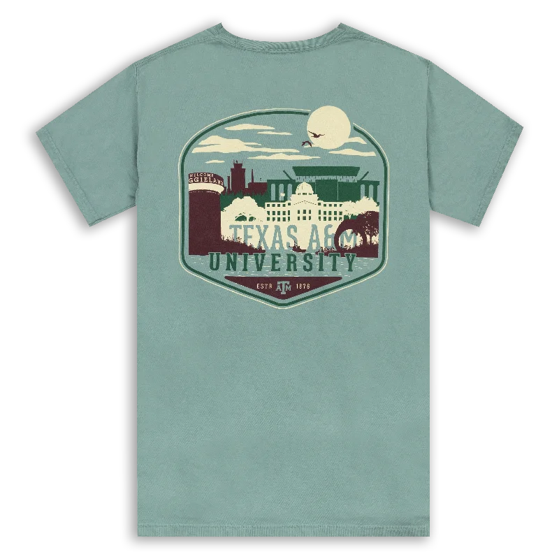 Versatile Men's Tank TopsTexas A&M University Canoe Academic Cypress Green T-Shirt