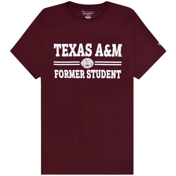 Men's Shirts with Rounded HemlinesTexas A&M Double Bar Former Student T-Shirt
