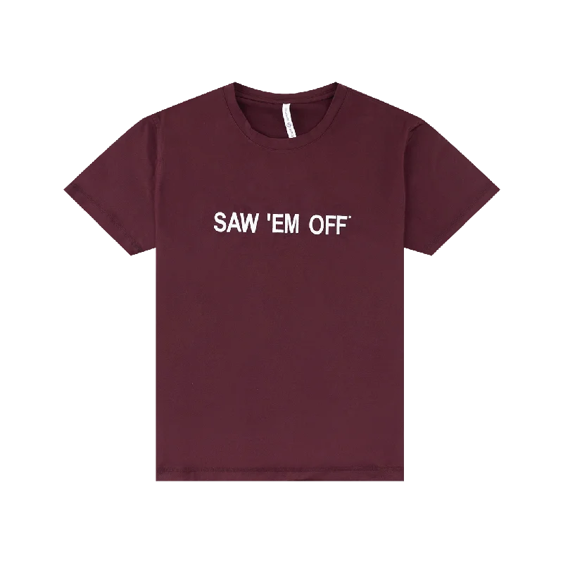 Men's Dressy Shirts for Formal EventsEmbroidered Saw 'Em Off Performance T-Shirt
