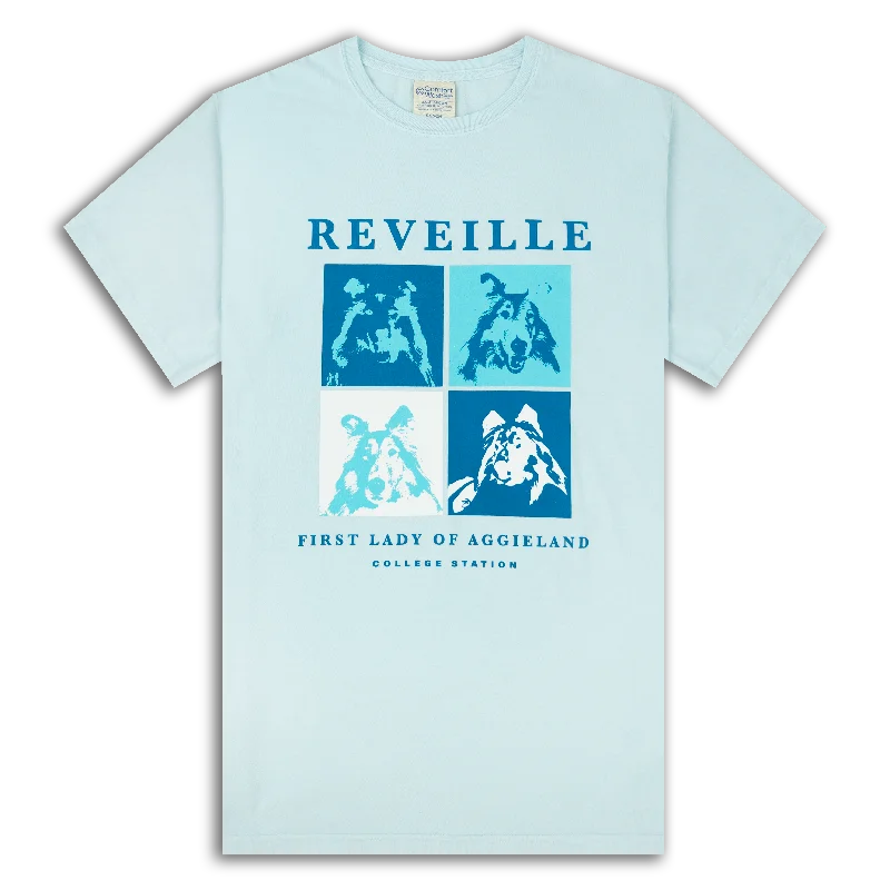 Men's Shirts with Embellished CollarsReveille First Lady Portraits Light Blue T-Shirt