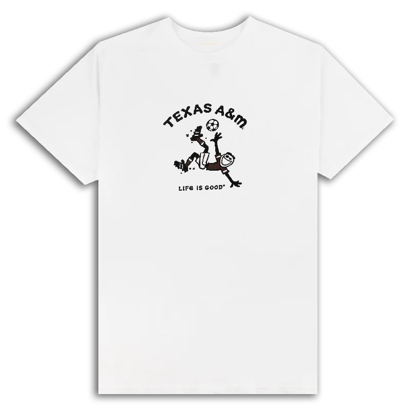Patterned Men's Hawaiian ShirtsTexas A&M Life is Good Jake Soccer White T-Shirt