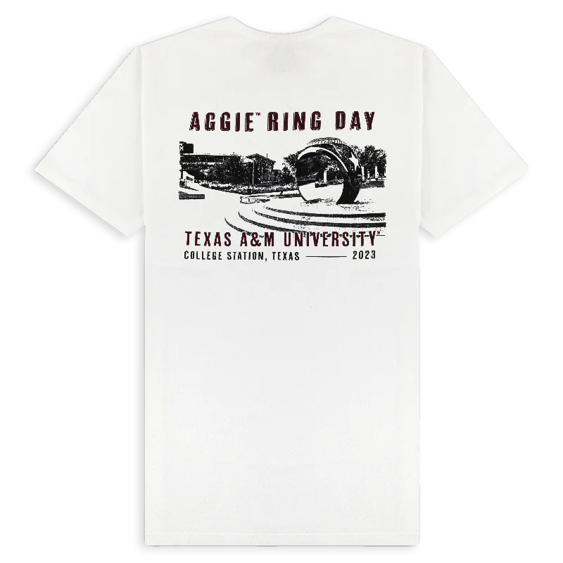Men's Shirts with Abstract DesignsOfficial White Ring Day T-Shirt