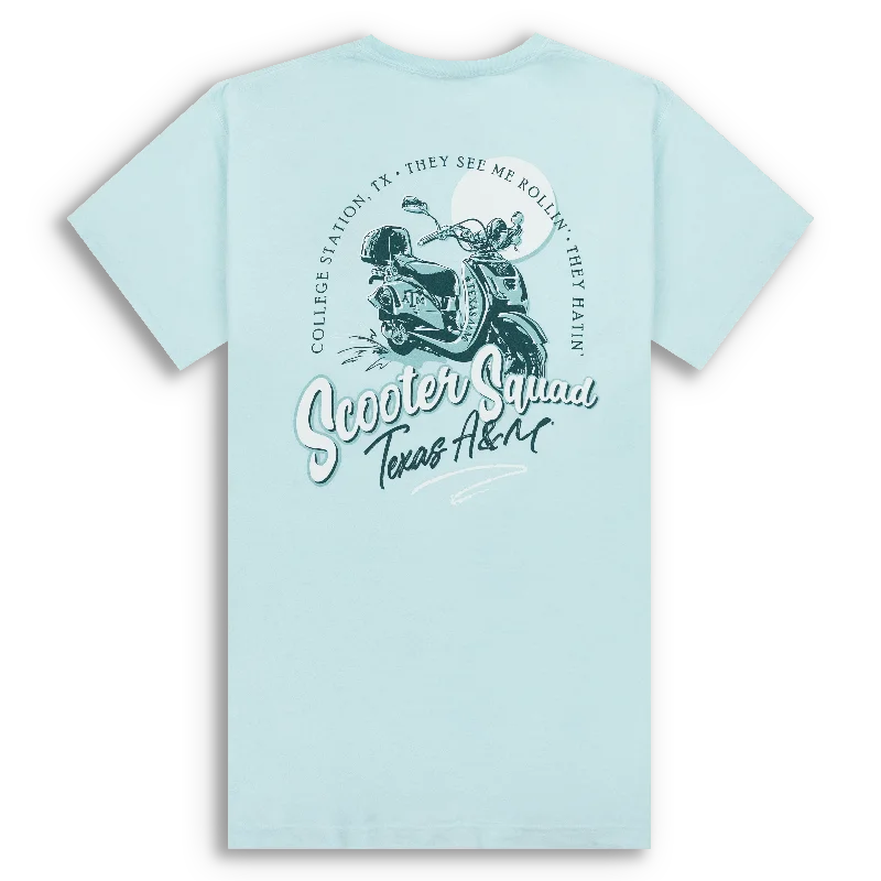 Men's Shirts with Chest PocketsTexas A&M Scooter Squad Sky Blue T-Shirt