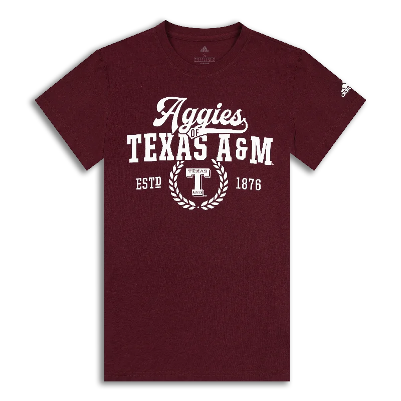Men's Shirts with Checkered PatternsAggies of Texas A&M Script Maroon T-Shirt