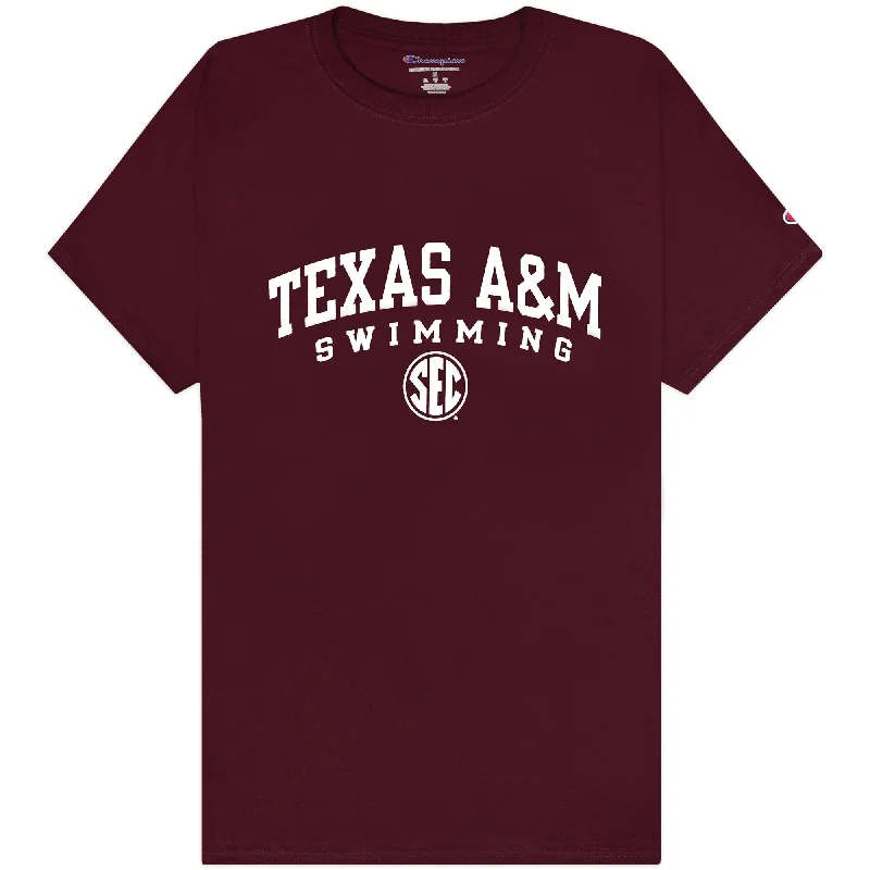 Men's Shirts with Pin CollarsTexas A&M Champion Swimming SEC T-Shirt