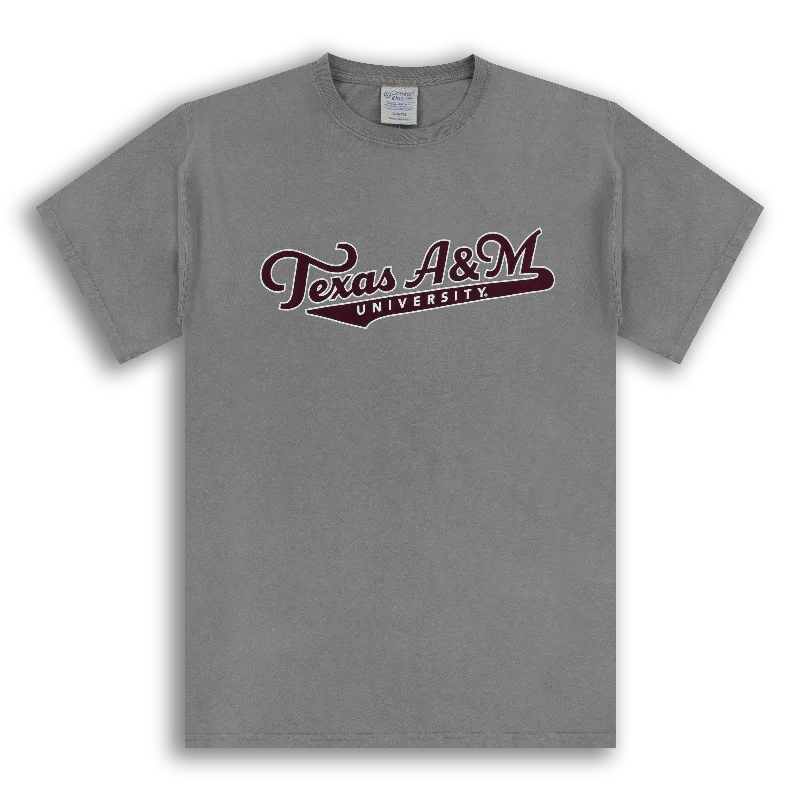 Men's Shirts with Wrinkle-Resistant FabricTexas A&M University Tail Sweep Gray T-Shirt Men's Shirts with Wrinkle-Resistant FabricTexas A&M University Tail Sweep Gray T-Shirt