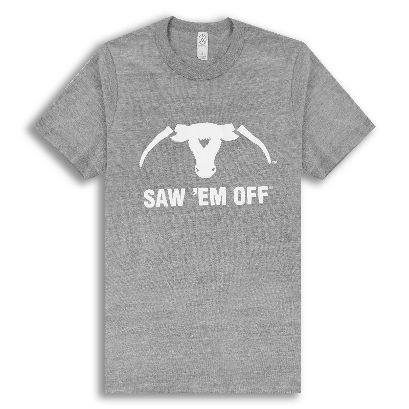 Durable Men's Work ShirtsSaw 'Em Off Tri-blend Gray T-Shirt
